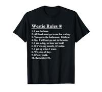 Funny West Highland White Terrier Rules Westie Dog T-Shirt