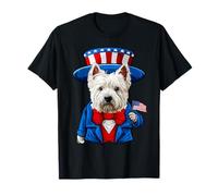 Funny Westie 4th of July West Highland Terrier Dog T-Shirt