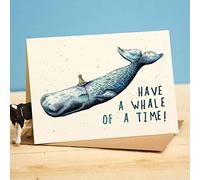 Funny Whale of a Time Birthday Card - Quirky Card Designed and Printed in the UK
