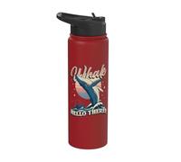 Funny Whale Pun Whale Hello There Ocean Whalewatching Stainless Steel Insulated Water Bottle