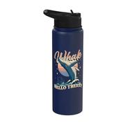 Funny Whale Pun Whale Hello There Ocean Whalewatching Stainless Steel Insulated Water Bottle