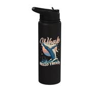 Funny Whale Pun Whale Hello There Ocean Whalewatching Stainless Steel Insulated Water Bottle