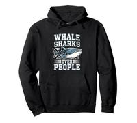 Funny Whale Sharks Over People Pullover Hoodie