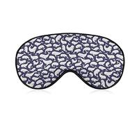 Funny Whale Sleep Mask Soft Blindfold Portable Eye Mask with Adjustable Strap for Men Women