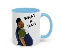 Funny What A Day Work Mug, Novelty Harvey Price Viral Meme, Office Humour Coffee Cup, Bad Day Mug, Gift for Colleague, Friend, Him or Her (Mug, Light Blue 11oz)
