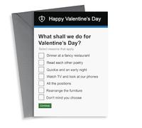 Funny | What Shall We Do For Valentine's Day? | Government Form Card