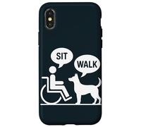 Funny Wheelchair User Humor Rolling Chair Case for iPhone X/XS
