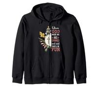 Funny When God Made Me He Said This'll Be Fun Sayings Men Zip Hoodie