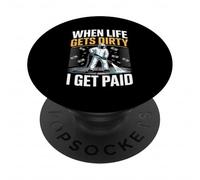 Funny When Life Gets Dirty I Get Paid Forensic Cleaner PopSockets Adhesive PopGrip