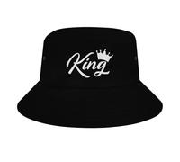 Funny Where's The Fish Bucket Hat - Packable Sun Protection Hat for Men Women Beach Fishing Travel, King Crown, One size