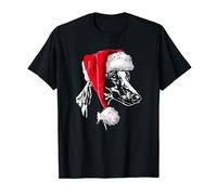 Funny Whippet Santa Christmas dog mom gift present dog T-Shirt