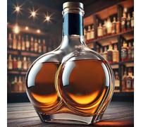 Funny Whiskey Decanter, Butt Shaped Glass, Butt Whiskey Bottle - Glass Whiskey Decanter, Novelty Drinking Container Accessories for Juice, Red Wine