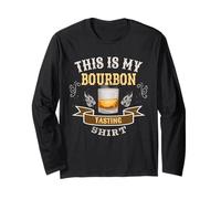 Funny Whiskey Lovers Backyard This Is My Bourbon Tasting Long Sleeve T-Shirt