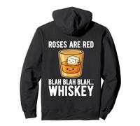 Funny Whiskey Roses Are Red Pun Kawaii Bourbon Glass Pullover Hoodie
