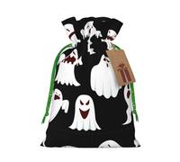 Funny White Ghost Christmas Bag Gifts Happy Halloween Snacks Hamper Drawstring Wedding Favor Packaging Party