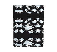 Funny White Ghost Premium Leather Laptop Sleeve – Stylish 13 Inch Macbook Case With Full-Print Design For 2018 And Newer Models