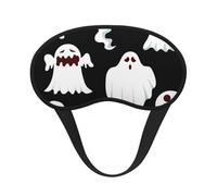 Funny White Ghost Print Adults Kids Light Blocking Eye Cover for Travel Daily Use Nap Insomnia Camping