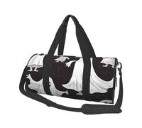 Funny White Ghost Printed Canvas Travel Duffel Bag - Gym Sports Bag with Large Capacity for Weekend Business Travel