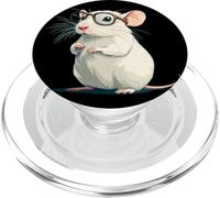 Funny White Rat Rocking Glasses Outfit for Boys and Girls PopSockets PopGrip for MagSafe