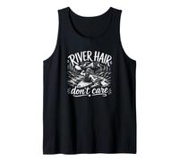 Funny Whitewater Kayaker River Hair Don't Care Kayaking Tank Top