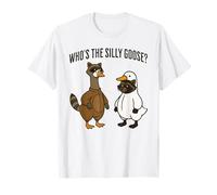 Funny Who's The Silly Goose? Raccoon and Goose T-Shirt