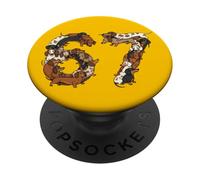 Funny Wiener Dogs 6 7 Meme Six Seven Love Dachshund PopSockets Adhesive PopGrip