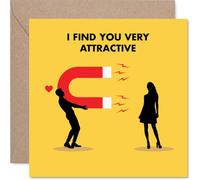 Funny Wife Anniversary Card - Magnetic Attraction - Cheeky Happy Anniversary Card for Wife from Husband Partner, 145mm Joke Humour Anniversaries Greeting Cards