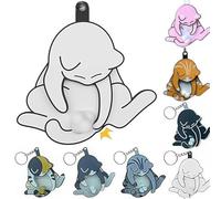 Funny Wiggling Cat Keychain, Funny Wiggling Cat Keychain with Rotating Cats Eggs, 3D Interactive Mischief Pullable Head and Rotating Eggs Toy Design (Sample-d 1 pcs)