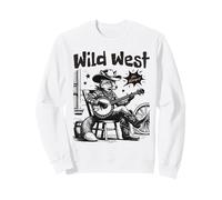Funny Wild West Cowboy Fox Playing Banjo Vintage Country Sweatshirt