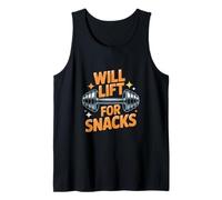 Funny Will Lift for Snacks Sarcastic Fitness Workout Quotes Tank Top