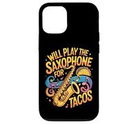 Funny Will Play The Saxophone For Tacos Music Case for iPhone 12/12 Pro