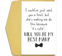 Funny Will You Be My Best Man Card, Best Man Proposal Card, Groomsman Proposal Card, She's Making Me Do This Because It's cute