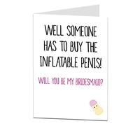 Funny Will You Be My Bridesmaid Card Inflatable Penis Design