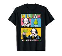 Funny William Shakes Pear Literary Pun Pop Art Comic Style T-Shirt