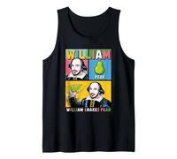 Funny William Shakes Pear Literary Pun Pop Art Comic Style Tank Top