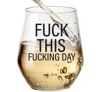 Funny Wine Glass for Women Men, Funny Coworker Gifts for Women, Christmas or Birthday Drinking Glasses for Boss, Unique Inappropriate Adult Humor Gift for Wine Lovers, White Elephant