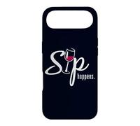 Funny Wine Lover Sarcastic Sip Happens Pun Case for iPhone Air