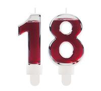 Funny Wine Themed Birthday Candles - Number 18 Candle Cake Topper Decorations, Party Supplies for Wine Lovers Women Men, 18th 21th 30th 40th 50th 60th Birthday Gifts for Mum Mom Her
