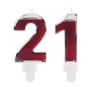 Funny Wine Themed Birthday Candles - Number 21 Candle Cake Topper Decorations, Party Supplies for Wine Lovers Women Men, 18th 21th 30th 40th 50th 60th Birthday Gifts for Mum Mom Her