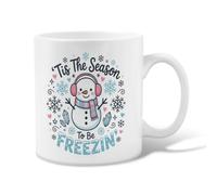 Funny Winter Snow Man Quote Ceramic Coffee Mug 11oz | Snowflake Motifs, Coffee Cup, Witty Winter Quote, Cozy Seasonal Aesthetic, Charming Icy Crystals, Decorative Coffee Mug