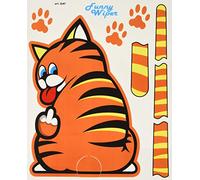 Funny Wipers Rear Window for Car Stickers, Brown Cat