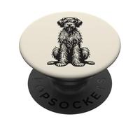 Funny Wirehaired Pointing Griffon Dog with Sunglasses PopSockets Adhesive PopGrip