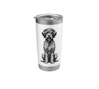 Funny Wirehaired Pointing Griffon Dog with Sunglasses Stainless Steel Insulated Tumbler
