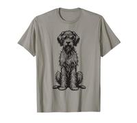Funny Wirehaired Pointing Griffon Dog with Sunglasses T-Shirt