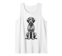 Funny Wirehaired Pointing Griffon Dog with Sunglasses Tank Top