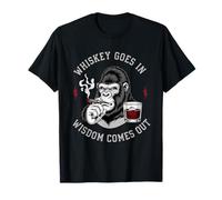 Funny Wise Monkey Drinking Humor Design for Men T-Shirt