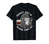 Funny Wise Monkey Drinking Humor Design for Men T-Shirt