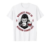 Funny Wise Monkey Drinking Humor Design for Men T-Shirt