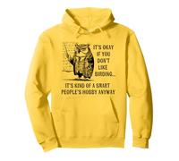 Funny Wise Owl Birdwatching "Smart People's Hobby" Birder Pullover Hoodie