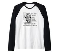 Funny Wise Owl Birdwatching "Smart People's Hobby" Birder Raglan Baseball Tee